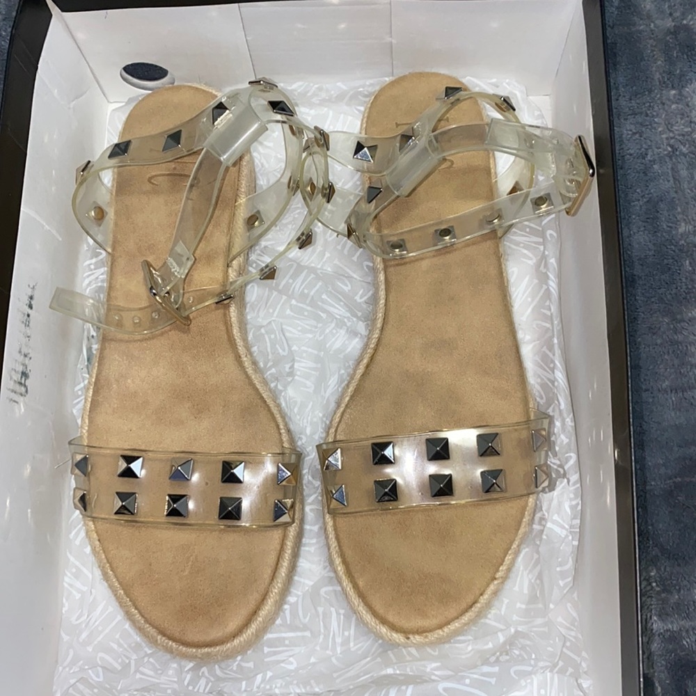 I.N.C clear studded sandals
INC Internat.